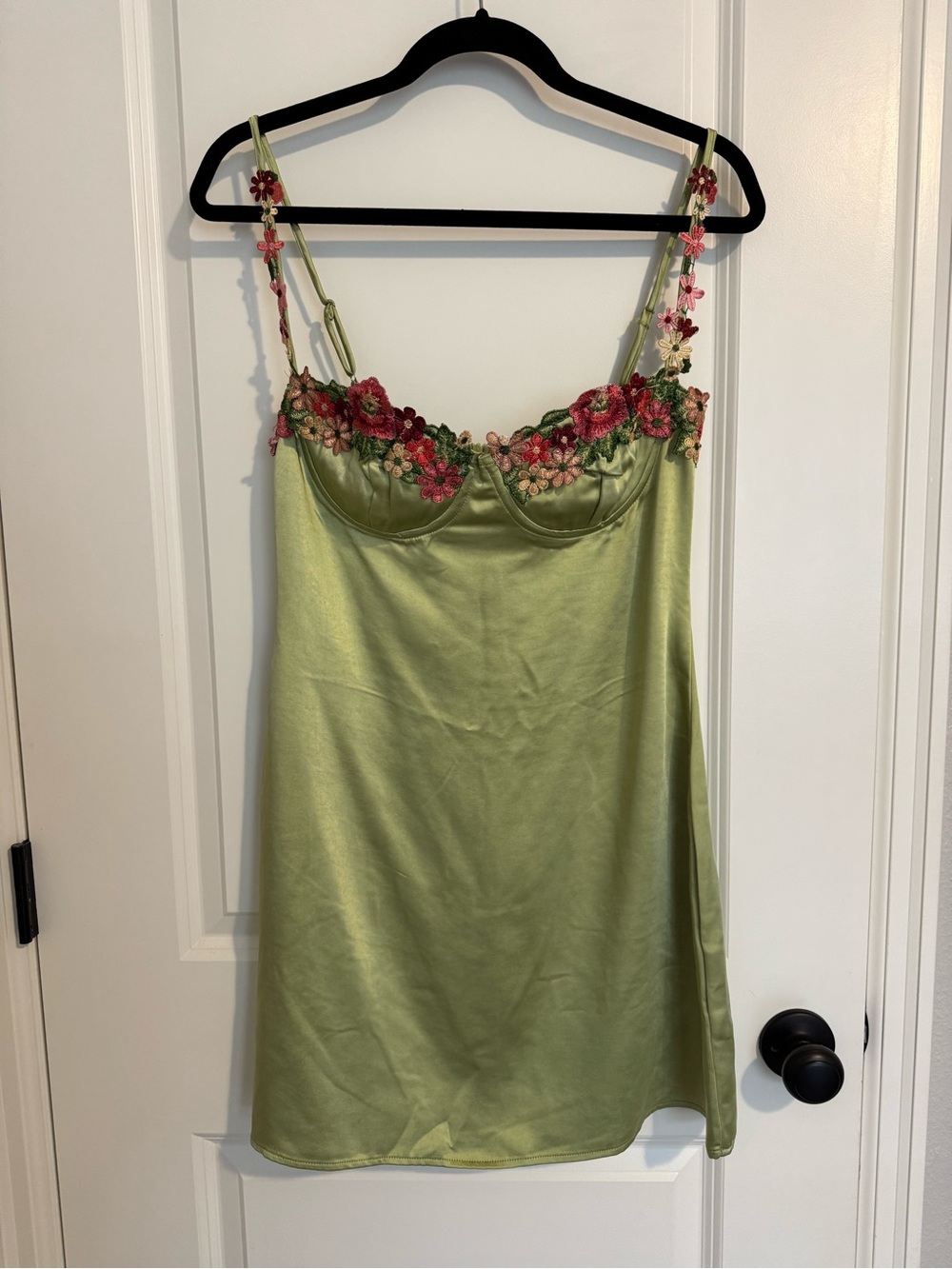 Princess Polly Kenzie Mini Dress Green - Picture 1 of 5